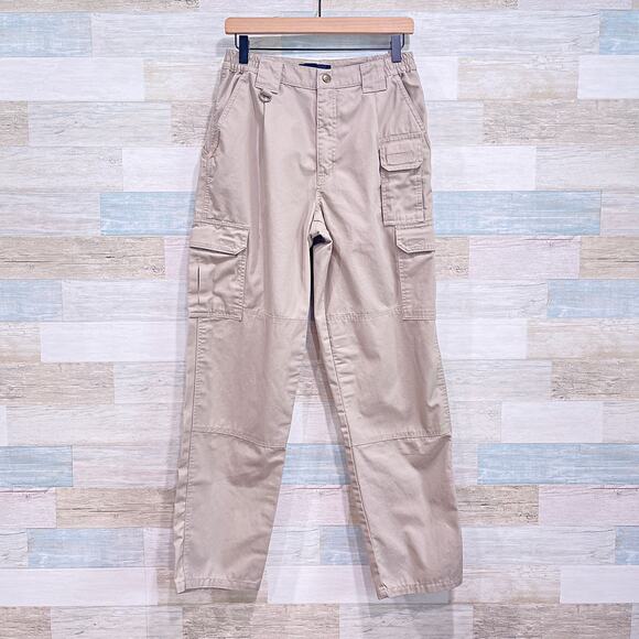 5.11 TACTICAL Cotton Canvas Pants Khaki Cargo Straight Leg Workwear Womens 8 - Picture 1 of 6